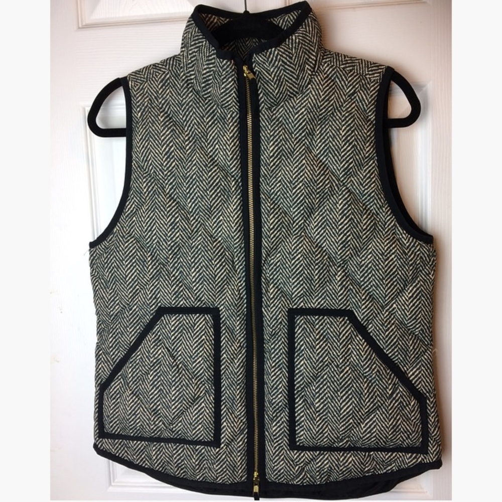 J.Crew Black & White Puff Vest